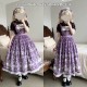 Twilight Crush Grape Pastoral Song Skirt Salopette JSKs(Reservation/3 Colours/Full Payment Without Shipping)